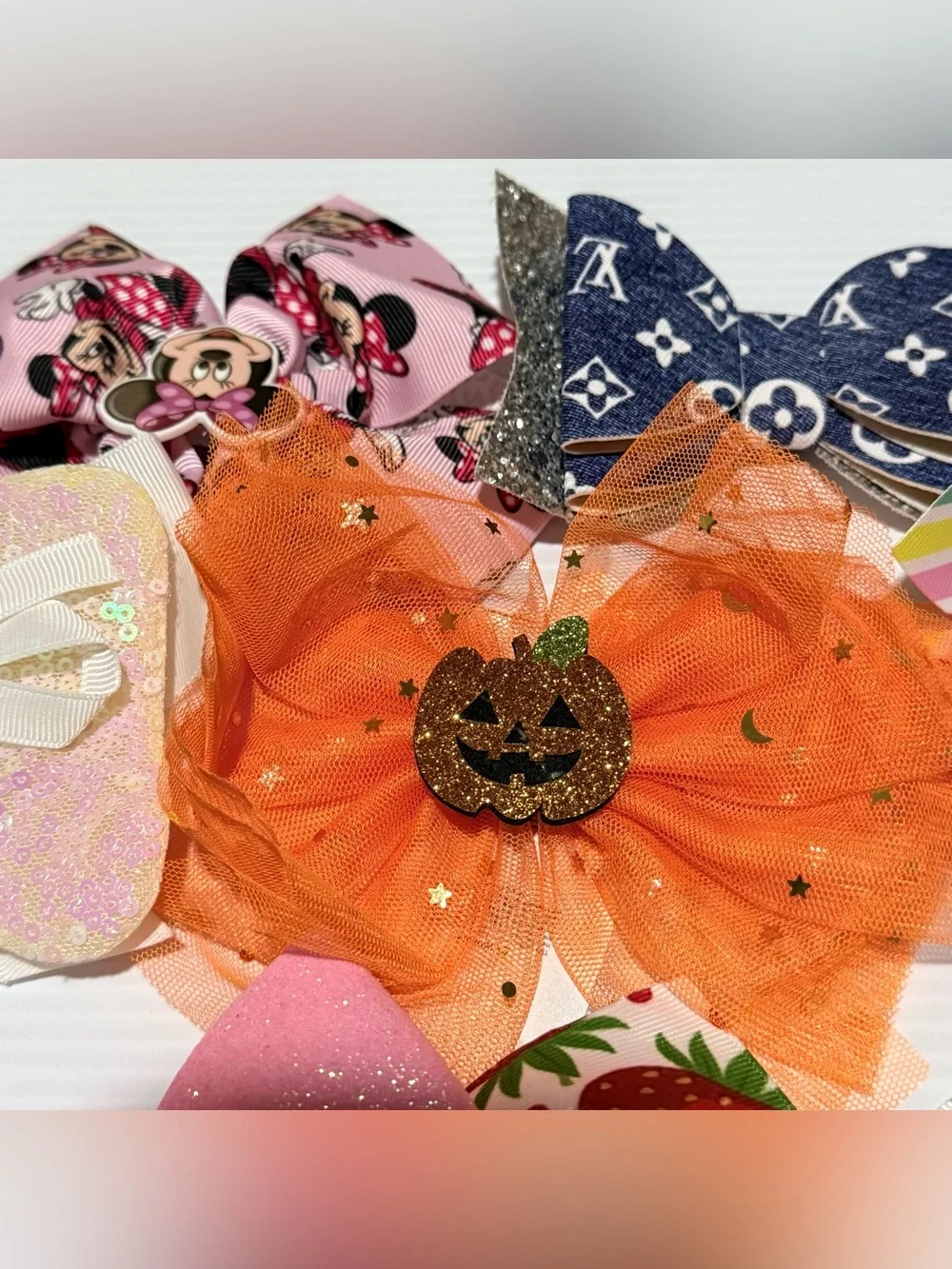Lot of 18 Bows and Hair Ribbons